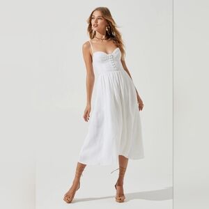 Astr the label Ferreira white linen dress L